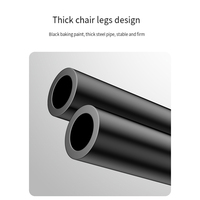 Chaise de salle à manger Bilido de luxe en cuir avec dossier, empilable, moderne, pour cuisine, restaurant, maison, chambre, appartement
