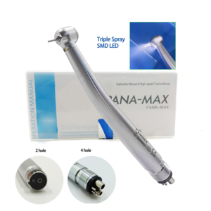 Turbina dental de aire 420000 RPM 135 ° Pieza de mano dental autoclavable de alta velocidad con botón pulsador para dentista - Product Image 1