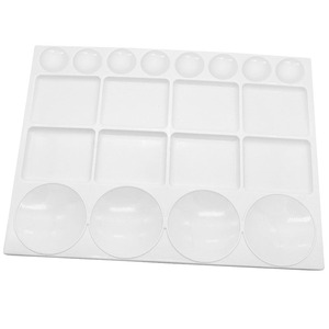 Palette De Peinture Ronde Aluminium Uxcell – 5,4 Cm, 6 Puits, Plateau Mélange