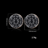 Boucles d'oreilles clous hip-hop pour hommes en gros, grandes boucles d'oreilles clous en or avec diamants pour hommes