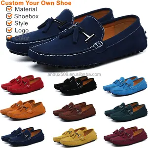 Best Seller Men's Dress Shoes Loafers Men Soft Moccasin Driving Shoes Big Size 49 Suede Leather Boat Men Loafers Shoes
