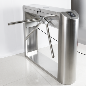 Tourniquet semi-automatique à trois bras en acier inoxydable 304, capacité de 35-40 personnes/minute, largeur de passage 600-900 mm, finition brossée - Product Image 1