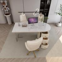 Combinaison de chaises de bureau pour la consultation médicale Bureau de réception stomatologique moderne crème légère