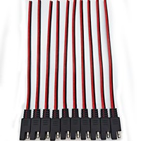 Kabel Ekstensi Daya DC Baterai Otomotif SAE 2-Pin Linkyou Quick Disconnect, Selubung PVC, Konduktor Tembaga, 0-36V, Dapat Disesuaikan