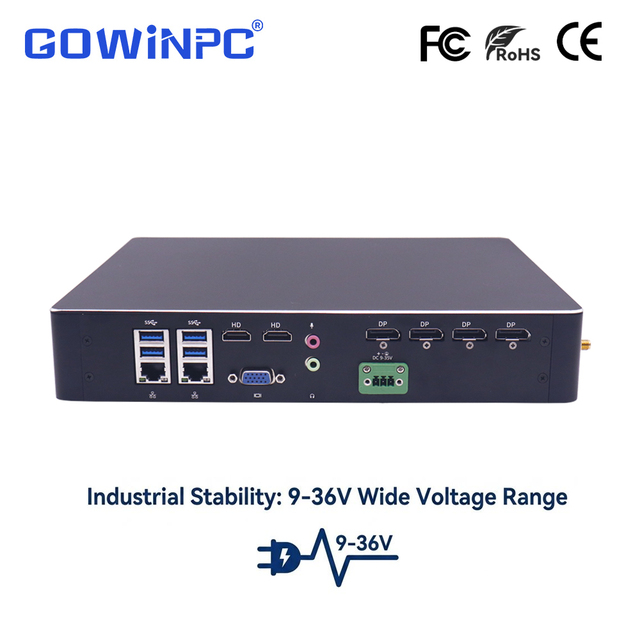 HighPerformance Industrial Mini PC with Intel Core i9 9th Gen Dual OS Support PCIe x16 GPU Windows Linux