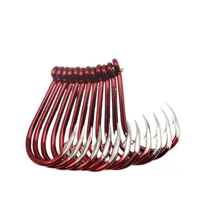 Gancho de tubo rojo brillante de acero al carbono, <span class=keywords><strong>dientes</strong></span> triangulares con púas - Product Image 1