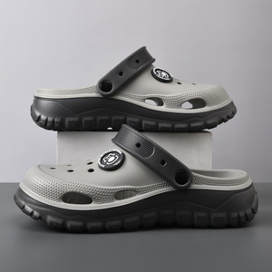 Sandalias Crocs para Hombre con Suela Gruesa, Antideslizantes, Aumentan la Altura, Cómodas, Casuales, para la Playa, Tallas 40-45, Tacón Redondo, Moldeado por Inyección - Product Image 1