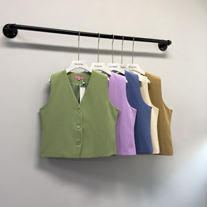 <span class=keywords><strong>Gilet</strong></span> formale da <span class=keywords><strong>donna</strong></span> produttore ODM personalizzato 2025 top alla moda con scollo a V lavoro ufficio elegante tailleur Vintage <span class=keywords><strong>gilet</strong></span> <span class=keywords><strong>verde</strong></span> - Product Image 6