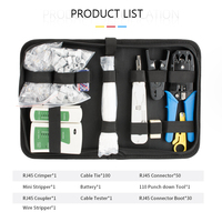Kit d'outils à sertir pour testeur de câble réseau RJ45 CAT5 CAT5e CAT6 Ethernet Crimper Connecteurs RJ11/RJ12/RJ45 pour professionnels du réseau