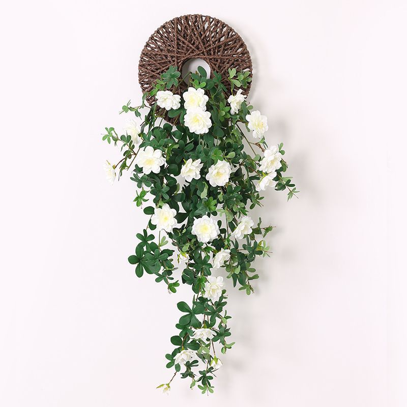 Soucoupe volante marron, dix milles de parfum, fleurs blanches suspendues