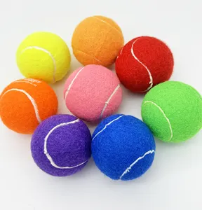 Custom logo 2.5" Diameter Eco-Friendly Rubber Pet Tennis Balls For Dogs Exercise Training Balls Throwing Balls