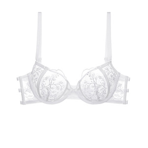 Sujetador de Encaje Bordado Francés Sexy para Mujer, Lencería Transpirable Delgada de Verano - Product Image 4