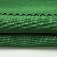 Tissu Bengaline 100% Nylon Soie Vert Moiré Gaufré Respirant Technique de Tissage pour Robe de Cérémonie et Manteau de Costume pour Filles