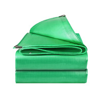 Bâche en PE verte double face, imperméable, résistante à l'usure, pare-soleil pour chantier, véhicule et abri temporaire
