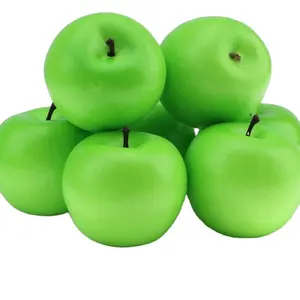 plastic artificial apples for home decoration Artificial-Apple Fruit Fake Simulated For Kitchen Home Food Decoration