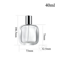 Flacon de parfum en verre transparent carré de luxe de 100 ml, design unique, sérigraphié, prêt à l'emploi, vide, pour cosmétiques et diffuseurs à bâtonnets – Vente en gros