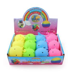 Hot Sale TPR Luminous Cuties Stress Relief Puffer Flashing Bouncy Spiky <b>Ball</b> <b>Squeeze</b> Decompression Toys for Kids Boys and Girls - Product Image 6