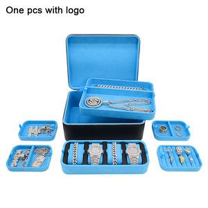 Donne ragazze Organizer anello orecchino collana orologio portabile gioielleria custodia cerniera ghiaccio viaggio in pelle <span class=keywords><strong>portagioie</strong></span> - Product Image 3