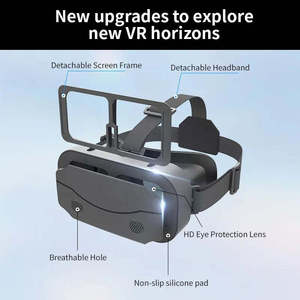 Gafas VR 4K de Tamaño Ajustable <span class=keywords><strong>Sotec</strong></span> con Envío Directo, Pantalla Virtual 3D Mini de Cuero Artificial para Películas, Pantalla Virtual - Product Image 3