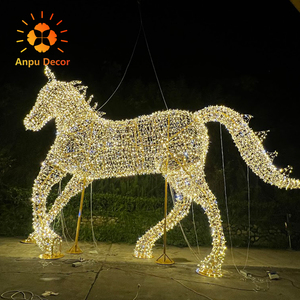 <span class=keywords><strong>Evermore</strong></span> décoration extérieure 24V IP65 100% étanche résistance aux UV cheval forme fil cadre noël led 3d motif lumière - Product Image 1