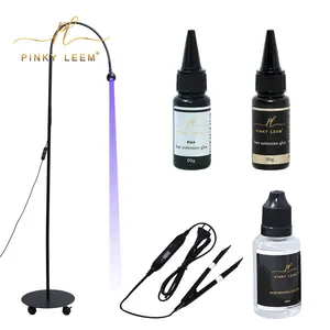 Pinky Leem Custom logo lace glue waterproof hair extension supplies seleto beauty hair stretching tools