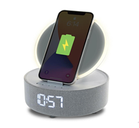 Produk Elektronik untuk Rumah Cermin Rias Lipat 6in1 Speaker Pengisi Daya Nirkabel dengan Jam Alarm dan Lampu Malam
