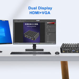Không Quạt Linux Ubuntu máy tính i3 5020U kép Lan kép Com RS232 kỹ thuật số biển kiosk công nghiệp Mini PC - Product Image 4