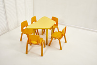 Meubles de maternelle : Table trapézoïdale, Table Tite, Tables rondes réglables ignifuges pour enfants, Chaises pour l'éducation préscolaire, Graffiti