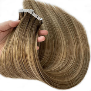 Extensions de cheveux naturels chinois à bandes adhésives, trame simple, cuticules alignées, double tirage, prix usine 2026 - Product Image 1