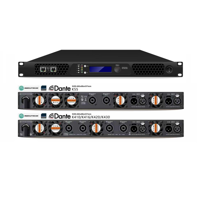 2*4500W DJ Digital DSP Amplifier 80V-296V Wide Voltage 1U 2ohm Speaker Set System PFC Soft Switching Technology Stable