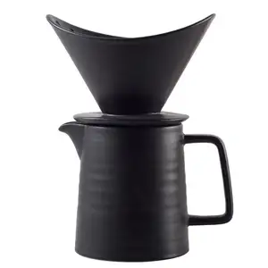 High quality Ceramic Black hand coffee maker set household filter cup appliance