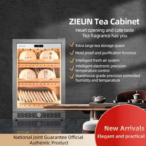 Zieun bán buôn Tủ trà cửa kính bằng thép không gỉ với kiểm soát nhiệt độ không thấm nước độ ẩm bền chắc chắn chốt - Product Image 5