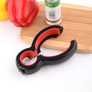 Venta directa de fábrica de abrelatas 6 en 1, abrelatas multifuncional de acero inoxidable, abridor de botellas de cerveza, utensilio de cocina. - Product Image 1