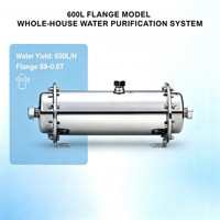 Purificateur d'eau à ultrafiltration à membrane en alliage de PVC avec bride pour système d'irrigation goutte à goutte en serre et pour l'approvisionnement en eau des jardins
