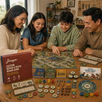Jeu de société familial en carton personnalisé, réutilisable et réparable, pour 2 à 6 joueurs, avec emballage sur mesure