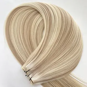 Double drawn Genius hair weft with dark /light/ balayage color Wholesale Hair Extensions in the stock of invisible thin weft