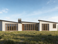 Villa modulaire moderne en acier galvanisé, maison préfabriquée, économie d'énergie, résistante aux cyclones, résistante au vent, structure solide, appartement, hôtel