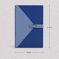 Coffret Cadeau Carnet et Stylo Géométriques Bleus pour Personnalisation de Marque d'Entreprise, Emballage Personnalisé et Approvisionnement en Gros