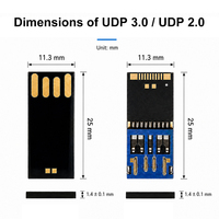 Chip de Memoria Flash UDP de Fábrica Nandstor, Módulo de Memoria USB 2.0 3.0, Chip de Disco USB Coloidal Negro, Chip de Memoria MUDP, Módulo PCB OTG UDP