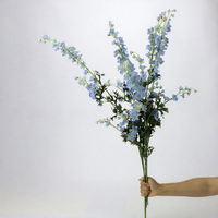 Bunga Sutra Buatan Warna Biru, Phalaenopsis, Tulip, Mawar, Lavender, Agapanthus, Larkspur, untuk Dekorasi Rumah & Pernikahan