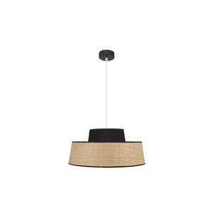 Lampada a sospensione 1xE27, design naturale/nero, dimensioni 50x50 cm, ideale per illuminare e decorare spazi interni. - Product Image 1