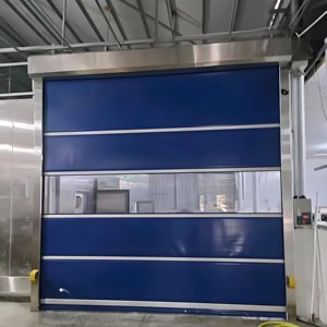 Puerta de alta velocidad rápida completamente clara certificada CE para plantas de procesamiento de alimentos y productos farmacéuticos - Product Image 4