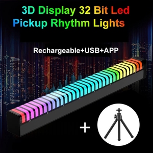 Tcwin RGB coloré 3D rétro-éclairage <span class=keywords><strong>de</strong></span> bureau activé par le son Rgb musique <span class=keywords><strong>lumière</strong></span> APP contrôle ramassage rythme <span class=keywords><strong>lumière</strong></span> <span class=keywords><strong>pour</strong></span> les fêtes <span class=keywords><strong>de</strong></span> famille jeu - Product Image 2
