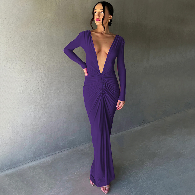 fall black maxi dress Women's Clothing Fall Sexy Backless Mini Elegant Dresses Women Diamond –  Mega Mart Center main image 0