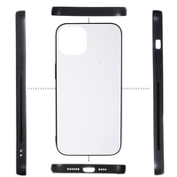 Coque de téléphone personnalisée en TPU de haute qualité avec bordure blanche en PC, sans revêtement, impression laser UV