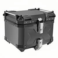 Boîte à bagages arrière pour moto en alliage d'aluminium 40L 45L 55L, coffre noir pour moto