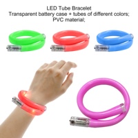 Bracelet lumineux en PVC extensible avec logo personnalisé pour festival de musique, boîte de nuit, fête, concert, événements sportifs, bracelet clignotant