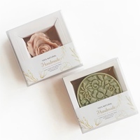 Emballage de boîte de papier de savon pliant personnalisé avec fenêtre couleur imprimé logo boîtes de papier en carton recyclables en relief UV pour les soins de la peau