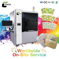 Impresora UV Automática de Alta Velocidad Chicai CC-X350U de Una Sola Pasada, Cabezal de Impresión CMYKW, Portátil para Bolsas de Plástico y Envases de Hojalata