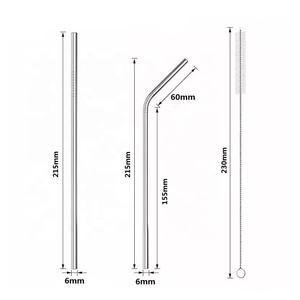 Pajitas Reutilizables Ecológicas de Acero Inoxidable 304, Accesorios para Bar con Logotipo Personalizado - Product Image 6